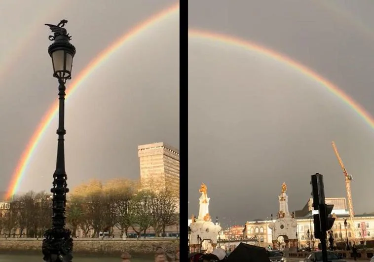 Un arcoíris perfecto enmarca Donostia